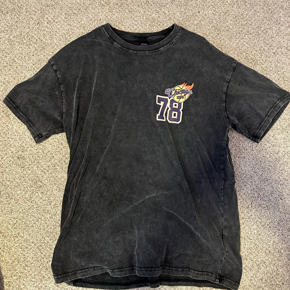 Black Graphic T-Shirt with Colorful Logo